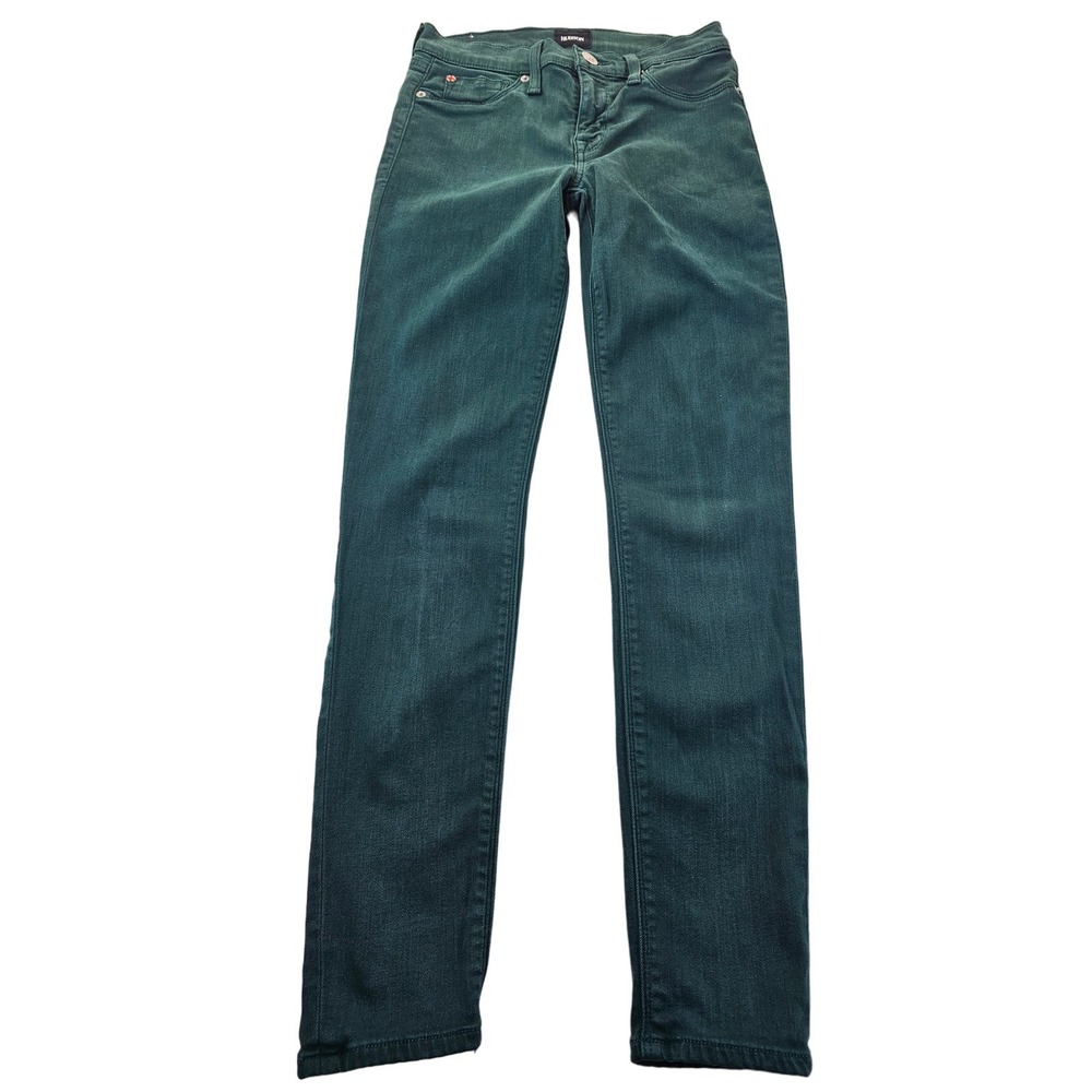 Hudson Ankle Super Skinny Krista Teal Jeans Stretch Comfort Casual Euc 27 ^